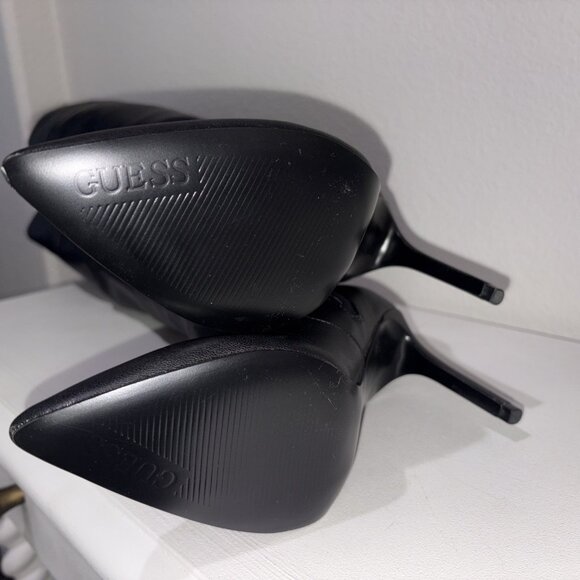 Guess Bowey Black Women's Over the Knee Vegan Stiletto Heels Boots - Picture 8 of 11